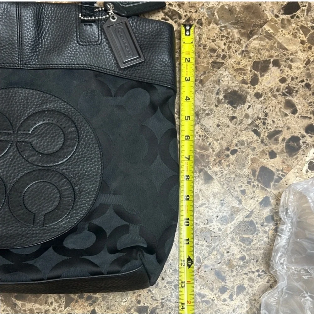 Coach black leather tote LIKE NEW - Picture 8 of 9